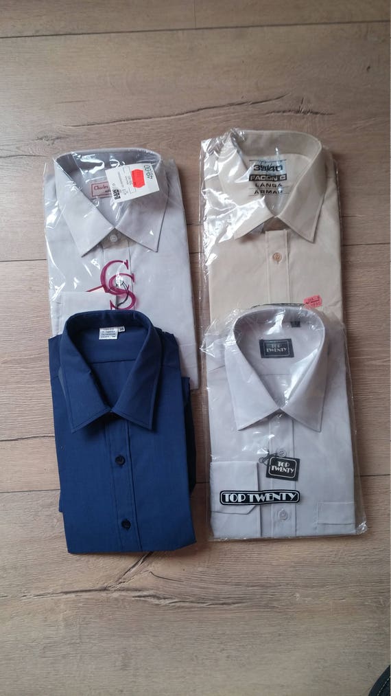 Job Lob Vintage Hombres Camisa Mangas Largas talla M | Etsy España