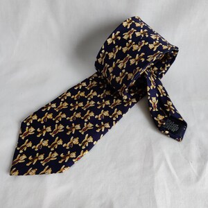 Cravate en soie vintage avec ours en peluche, cravates uniques pour homme, article de collection