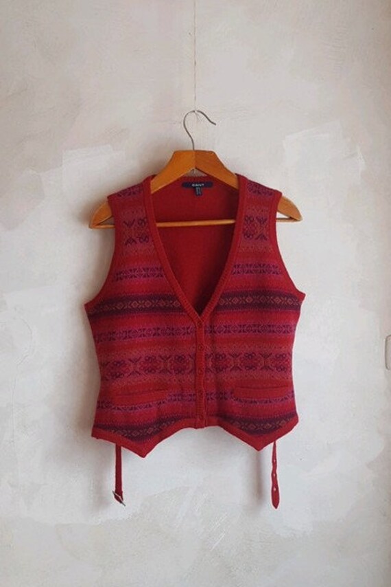 Gant, Vintage Vest GANT Thin Lambswool Womens Aztec size L