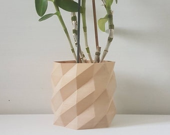 Large Wooden Indoor Plant Pot, Wood Planter for Indoor Plants