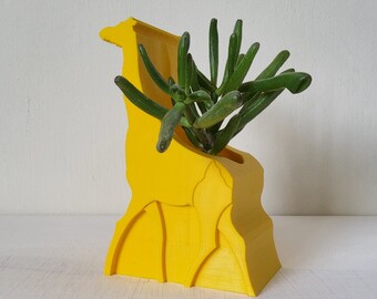 Indoor Planter, Yellow Giraffe - Shape Planter, Perfect Gift