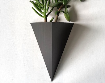 Wall Planter, Black Wall Plant Pot Holder, Wall Mounted Plant Pot, Stunning Gift