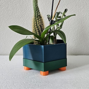 排水穴と受け皿付きのカラフルなハニカム屋内プランター