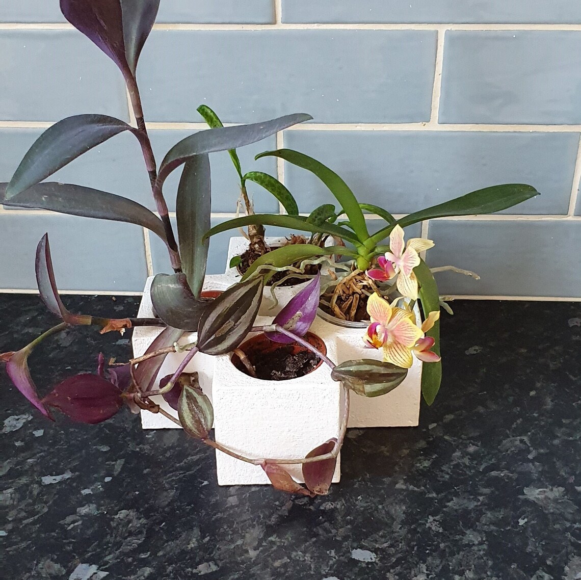 White Geometric Planter Succulent Planter Coffee Table Etsy UK