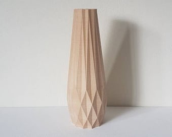 Simple Origami Vase, 3D Printed Wood Vase For Dried Flowers Arrangement, Stunning Gift