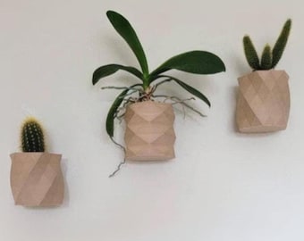 The Plymouth Wall Planter Set, Geometric Plant Pot for Modern Interiors