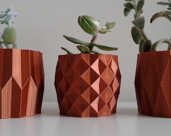 Set of 3 Indoor Planters, Indoor Plant Pot Holder, Plant-Lover Gift