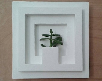 Wall Planter, Modern Succulent and Cactus Display, 3D Wall Art for Plants