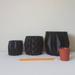 3er Set Pflanzgefäße für Modernes Wohndekor Set 1S - 1M - 1L