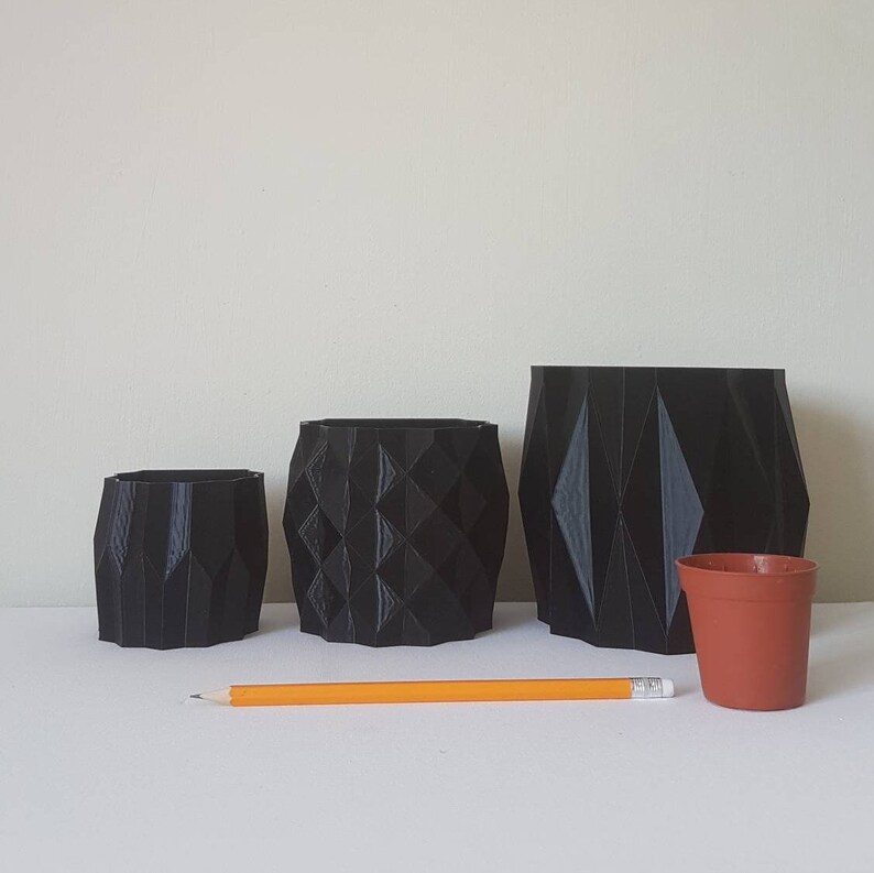 3er Set Pflanzgefäße für Modernes Wohndekor Set 1S - 1M - 1L