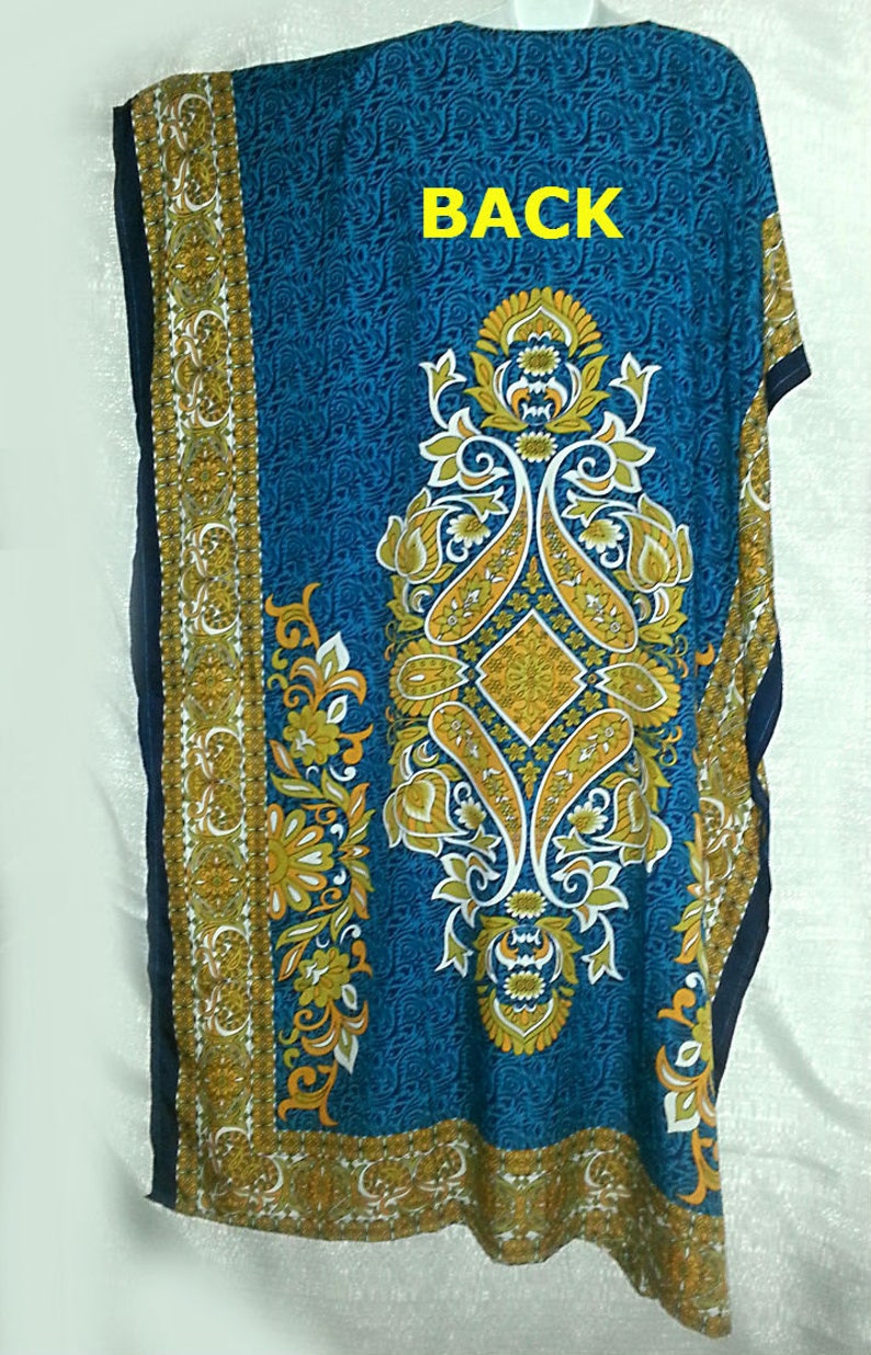 Kaftan Maxi Long Lounge Wear Gown New women Fancy Party Dress Hippie Boho Caftan Kimono Sleeve Cover up Summer Dress cruise resort wear
