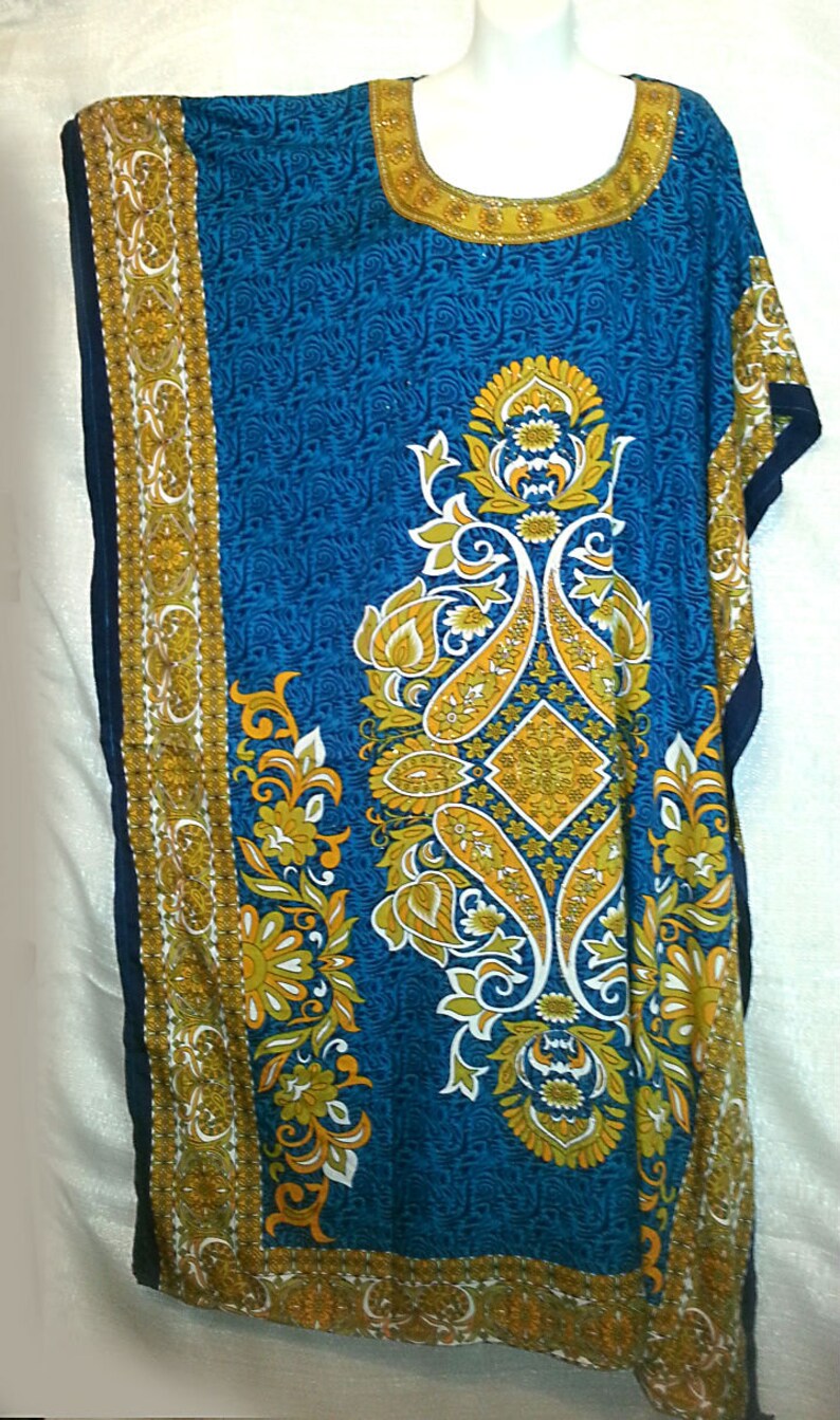 Kaftan Maxi Long Lounge Wear Gown New women Fancy Party Dress Hippie Boho Caftan Kimono Sleeve Cover up Summer Dress cruise resort wear