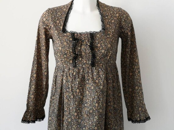 1960's Liberty Print Cotton Maxi Dress by Marion D