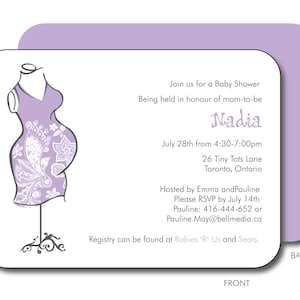Preggo etalagepop Baby Shower Uitnodiging