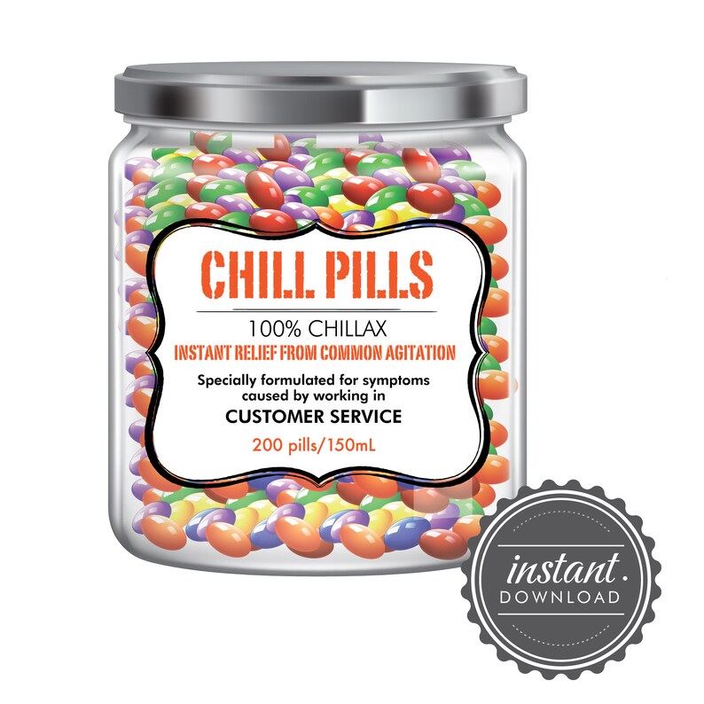 Chill Pill DIY Label Diy Project Pill Bottle Party Favors