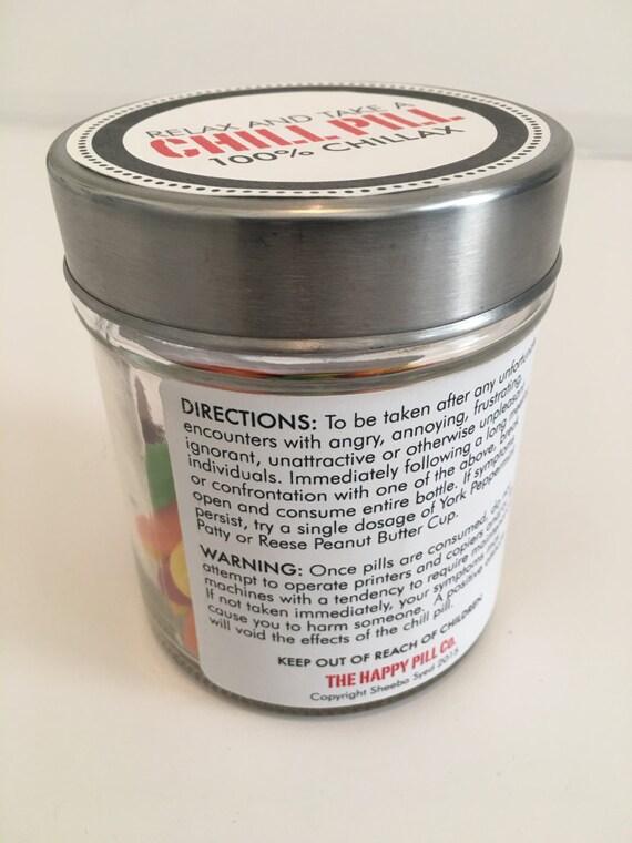 Chill pill candy jar
