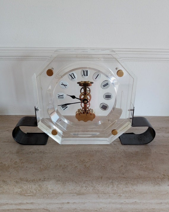 1980 S S Haller Skeleton Clock Made In Germany Skeleton Etsy