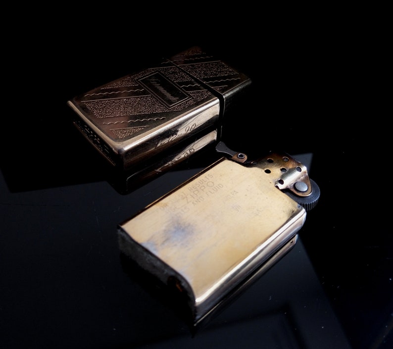 ZIPPO PETROL LIGHTER Vintage Zippo Lady's Lighter Gold Etsy