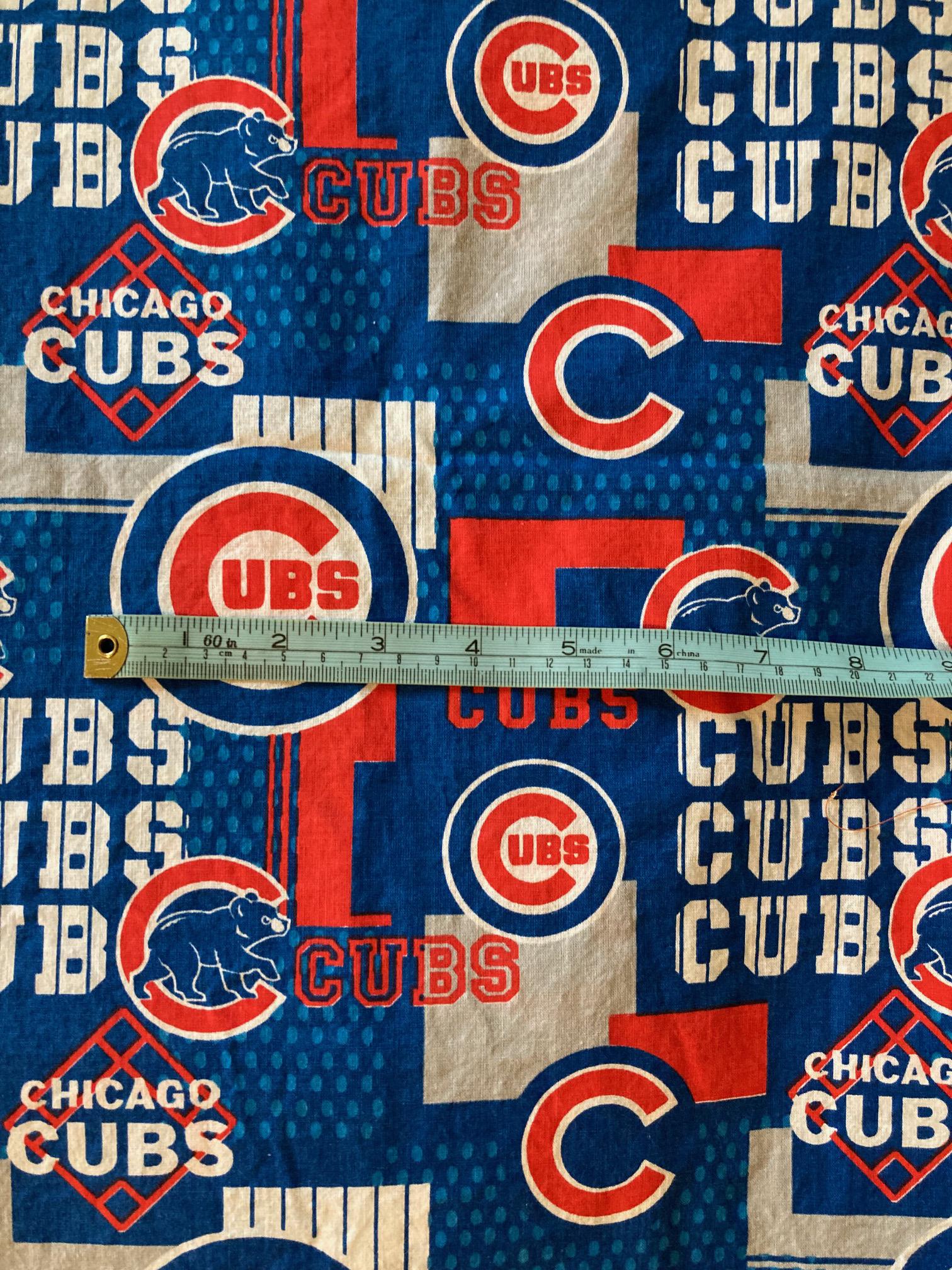 Chicago Cubs Cotton Fabric - Large Logo - Etsy