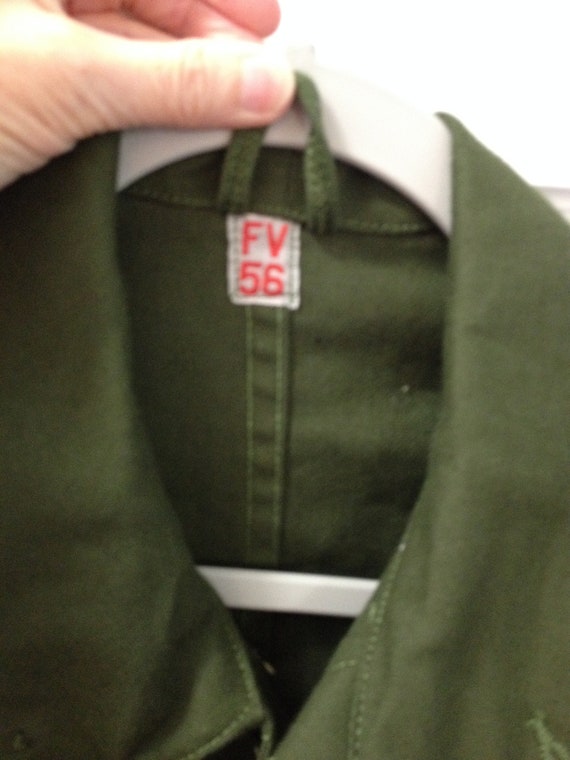 Olive green military jacket