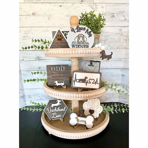 DIY Home Tiered Tray Kit Farmhouse Home Decor unfinished Etsy