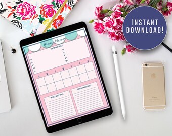 Digital Grocery Planning - Digital planner pages