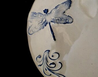 Blue and white appetizer plate