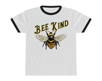 Bee Kind | Be Kind | Unisex Men's Women's Ringer Tee