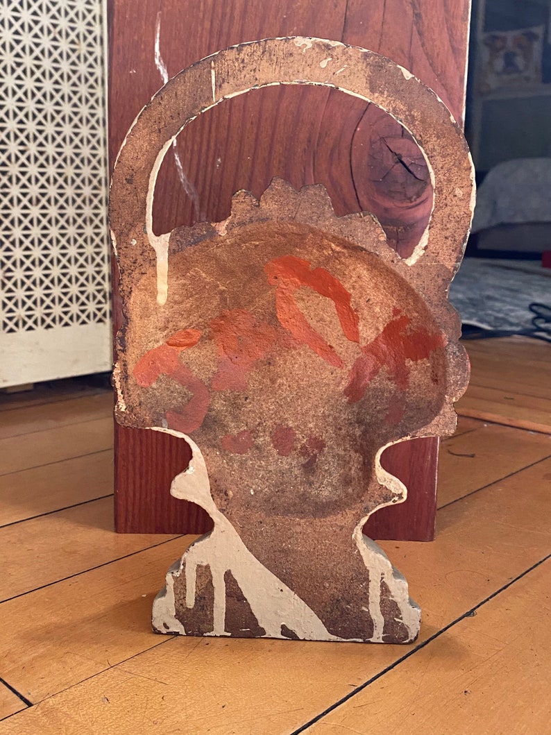 Vintage Flower Basket Door Stop Etsy