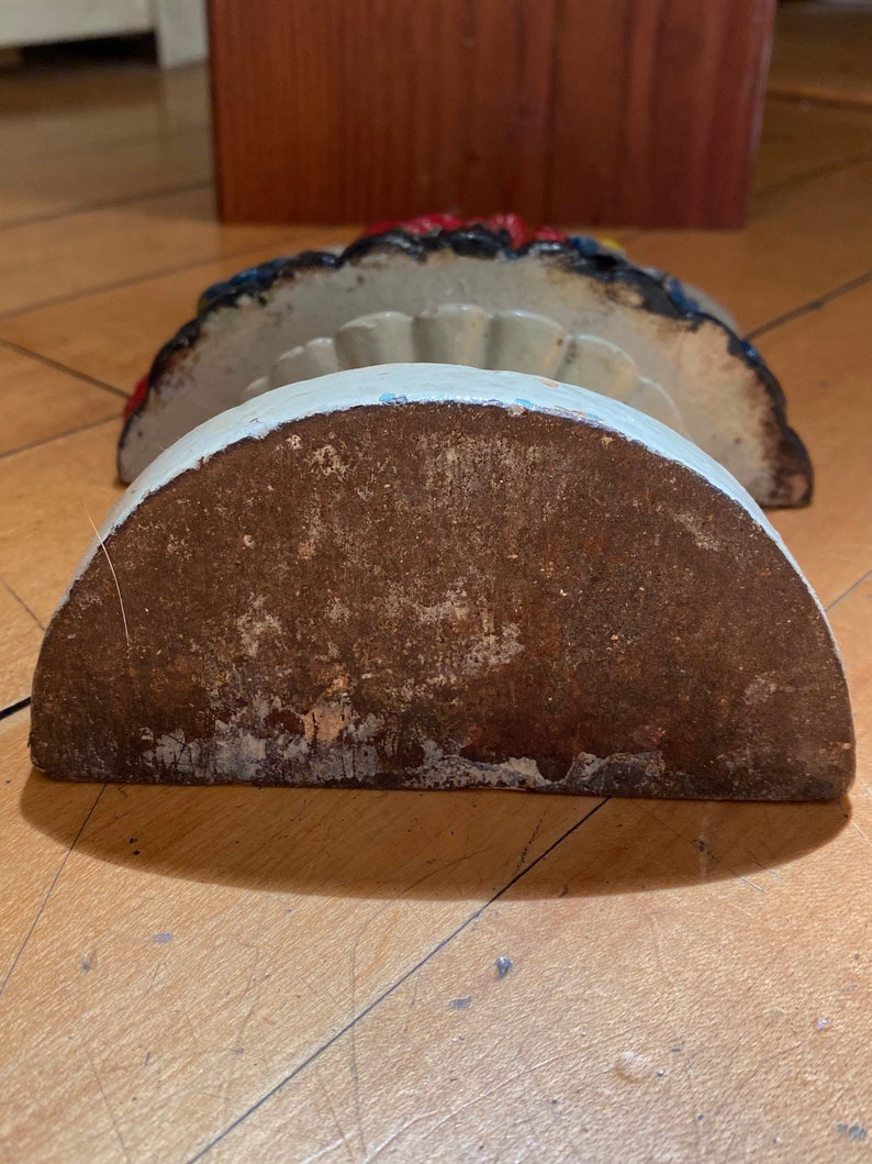 Vintage Flower Basket Door Stop Etsy