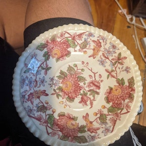 Conjunto spode de siete platos de platillo