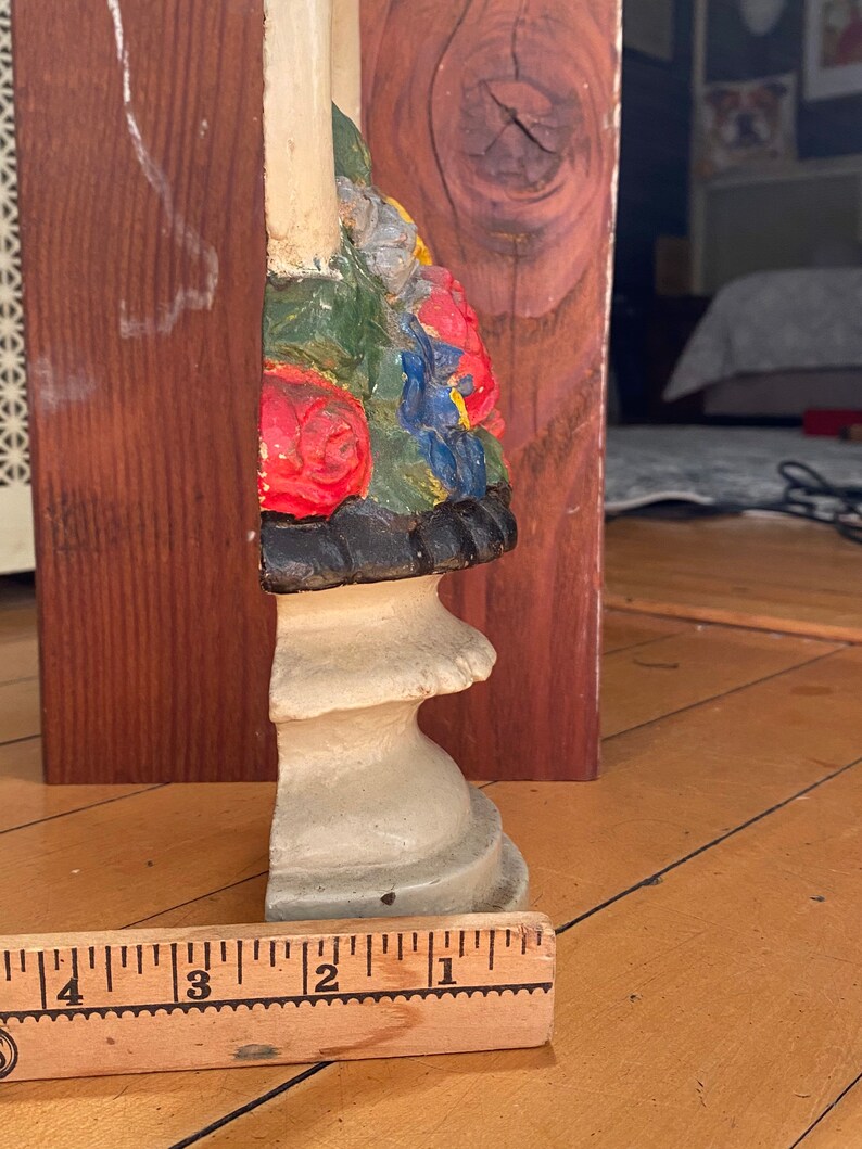 Vintage Flower Basket Door Stop Etsy