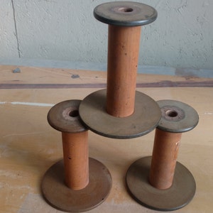 Vintage Industrial Textile Spools