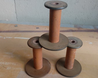 Vintage Industrial Textile Spools