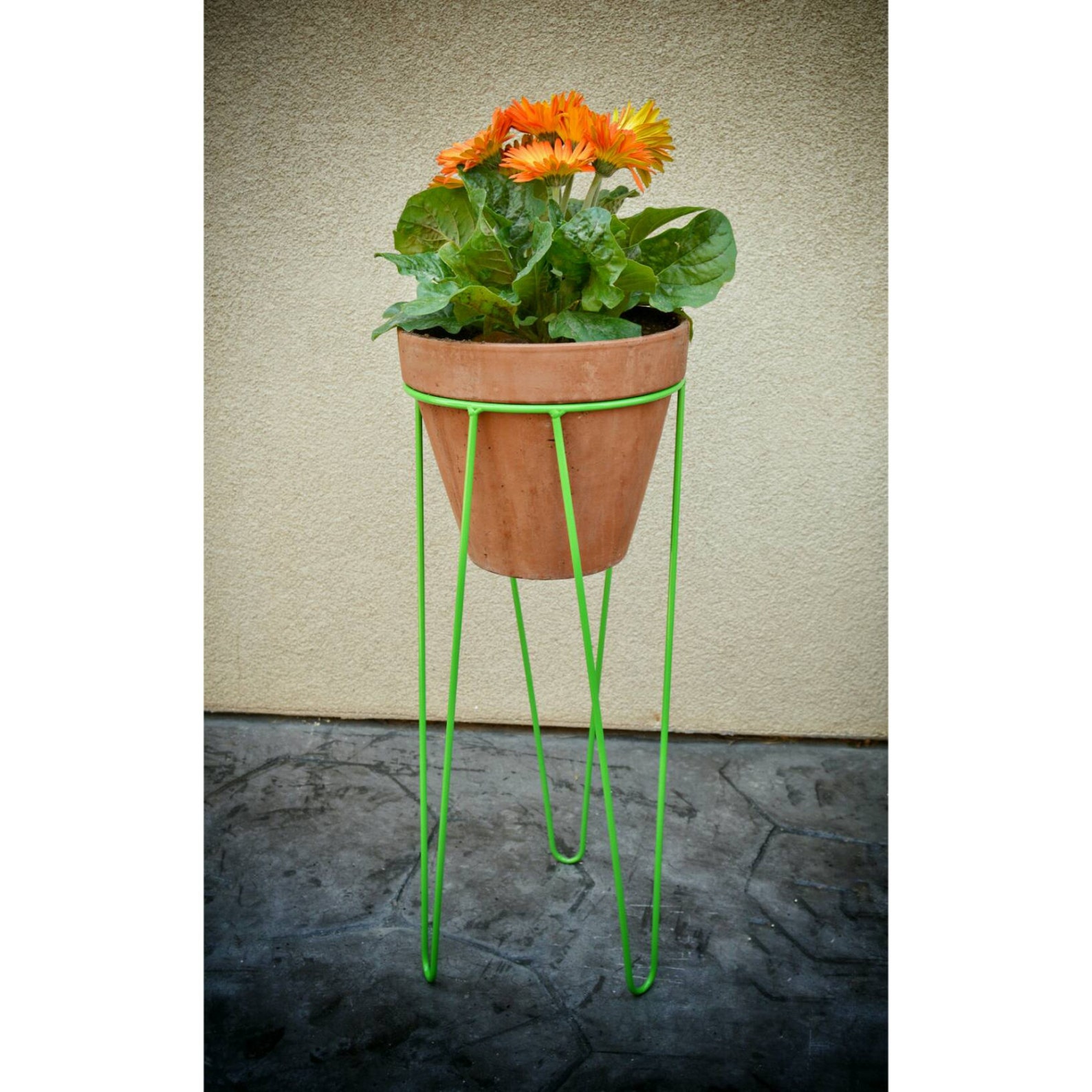 Hairpin Planter Stand Mid Century Decor Metal Handmade in Etsy