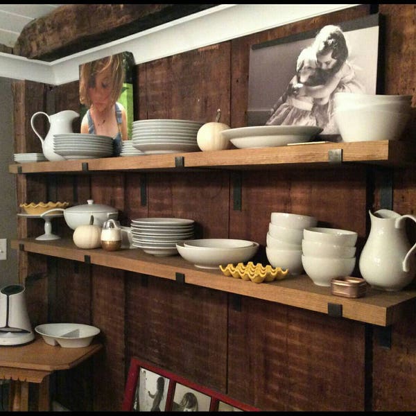 Shelf Brackets, Modern, Industrial, Metal Shelf Brackets, Heavy 1.5"x.25" Handmade, Made in USA,Farmhouse Decor, Open Shelving, Office decor