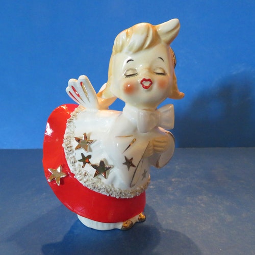 Lefton Choir Angel Girl Has Her Hands Clasped as She Belts Out a Christmas shops Song - Star Embellished Choir Robe - Excellent!
