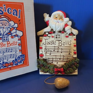 HF Co. "Jingle Bells" Musical Wall Hanging - Pull the String, Hear the Christmas Carol - In Original Box