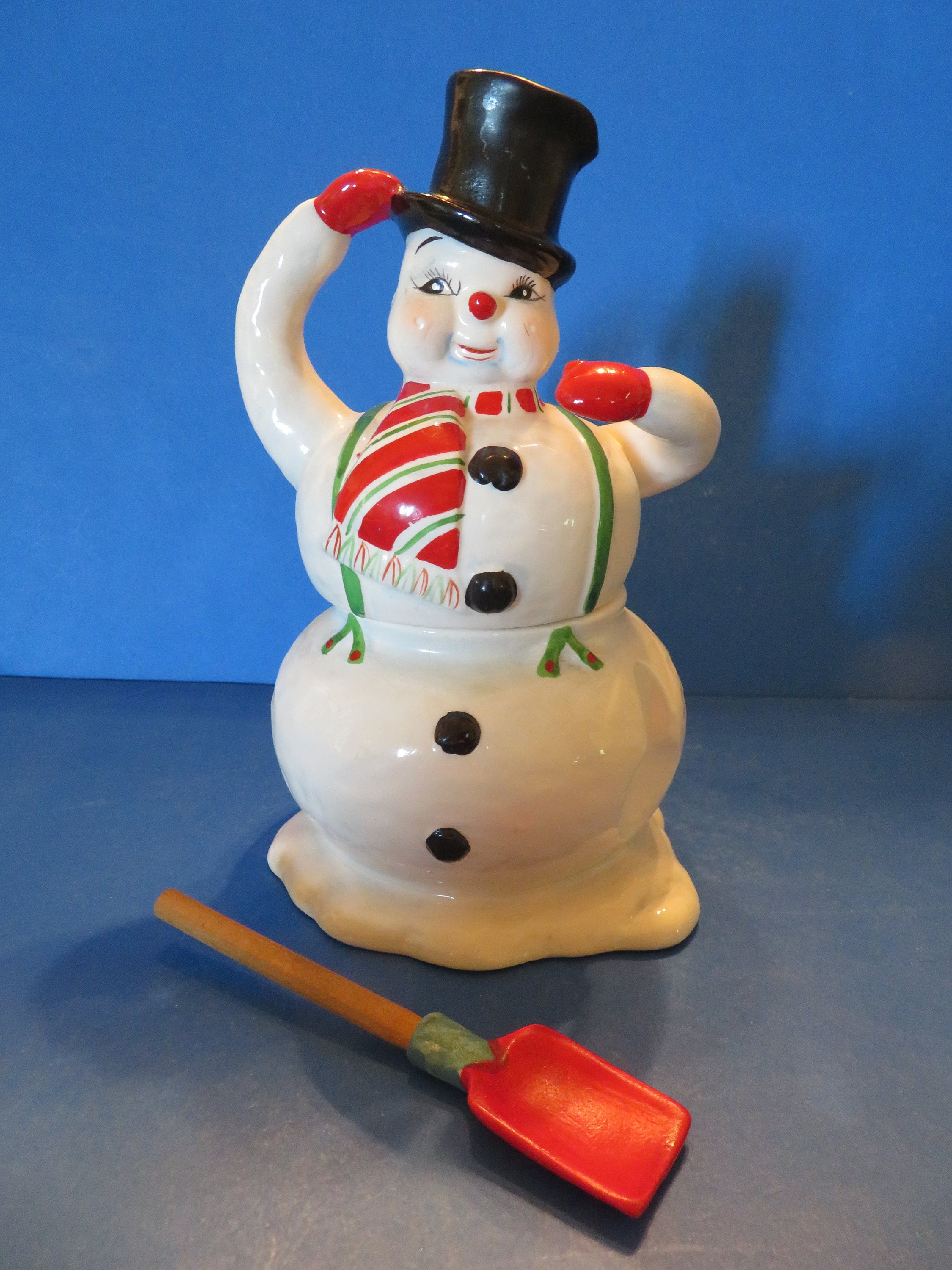 Vintage Japan Snowman Stacking Cream and Sugar With Rare