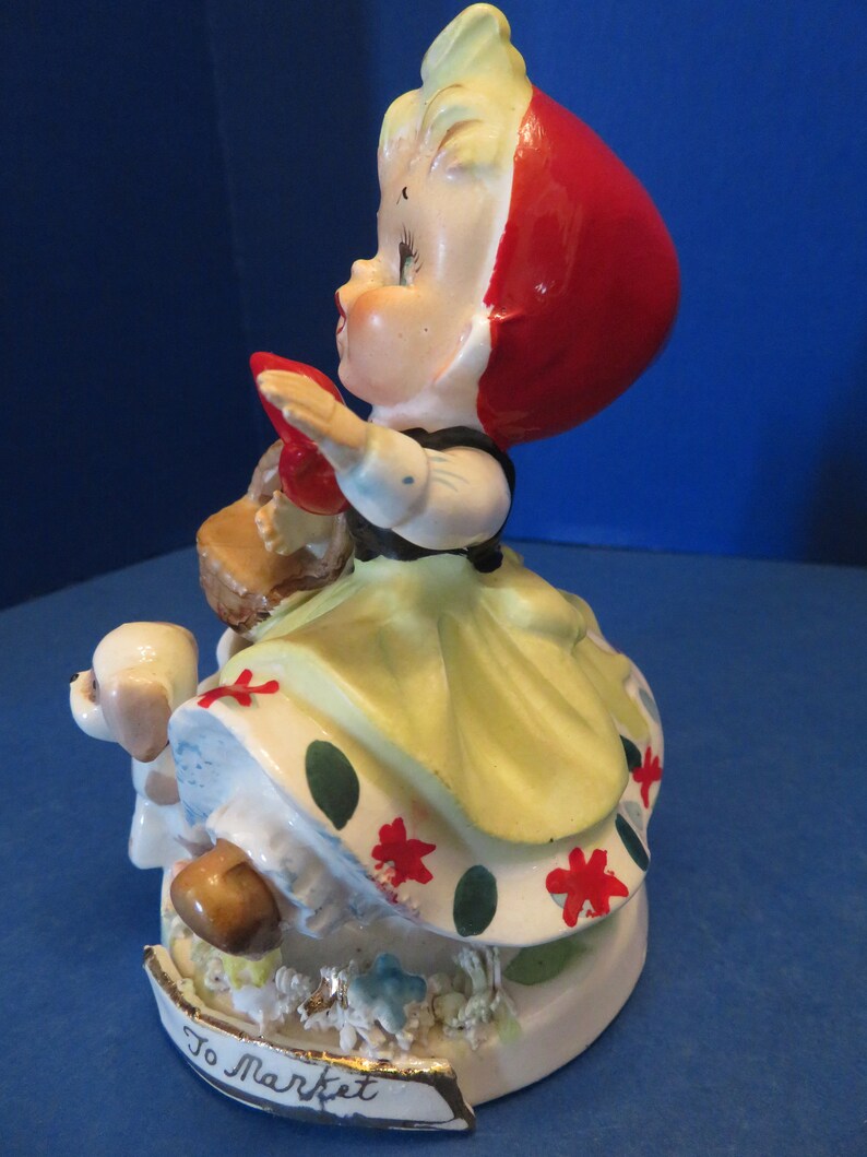 TMJ Nursery Rhyme Girl to Market She Wears Yellow Apron and Etsy