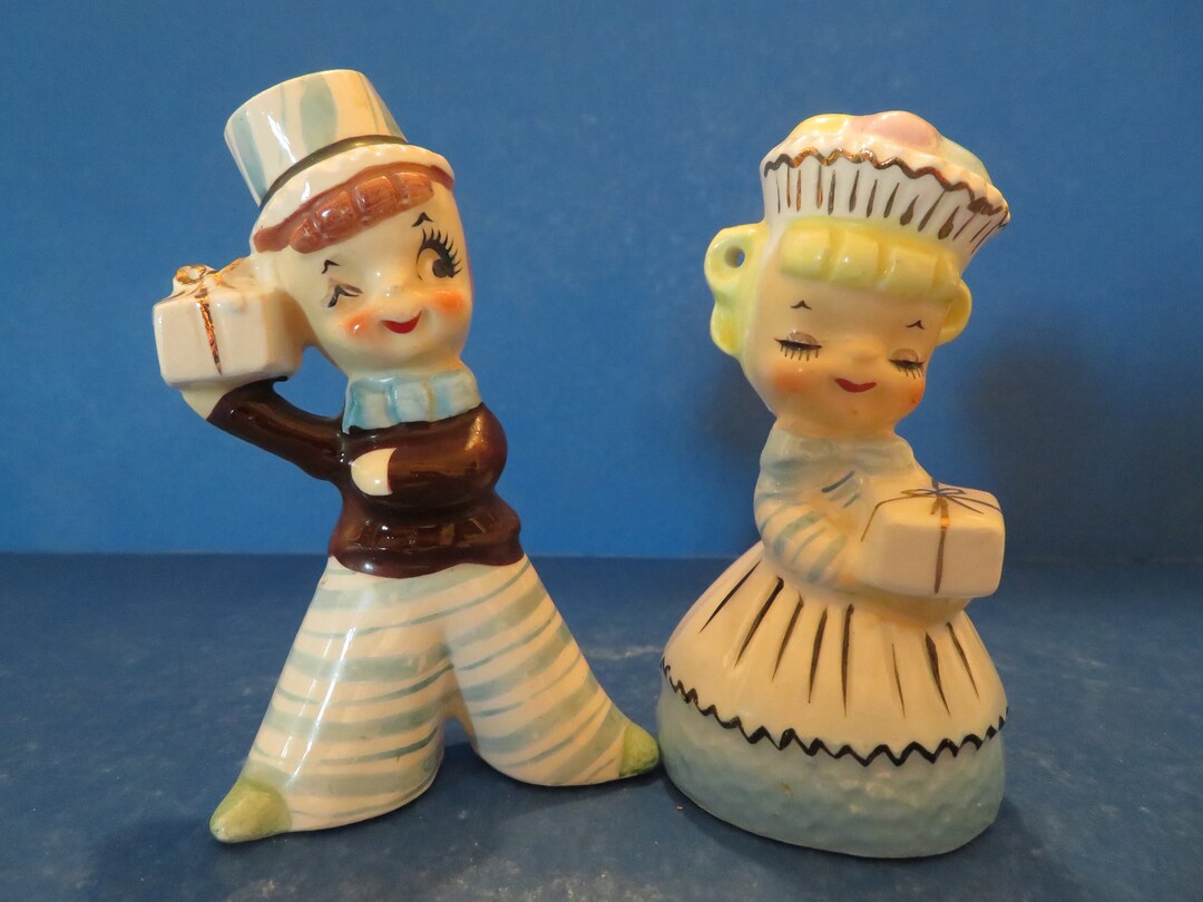 Enesco Sweet Shoppe Boy and Girl Salt and Pepper Shaker Set of Two Each
