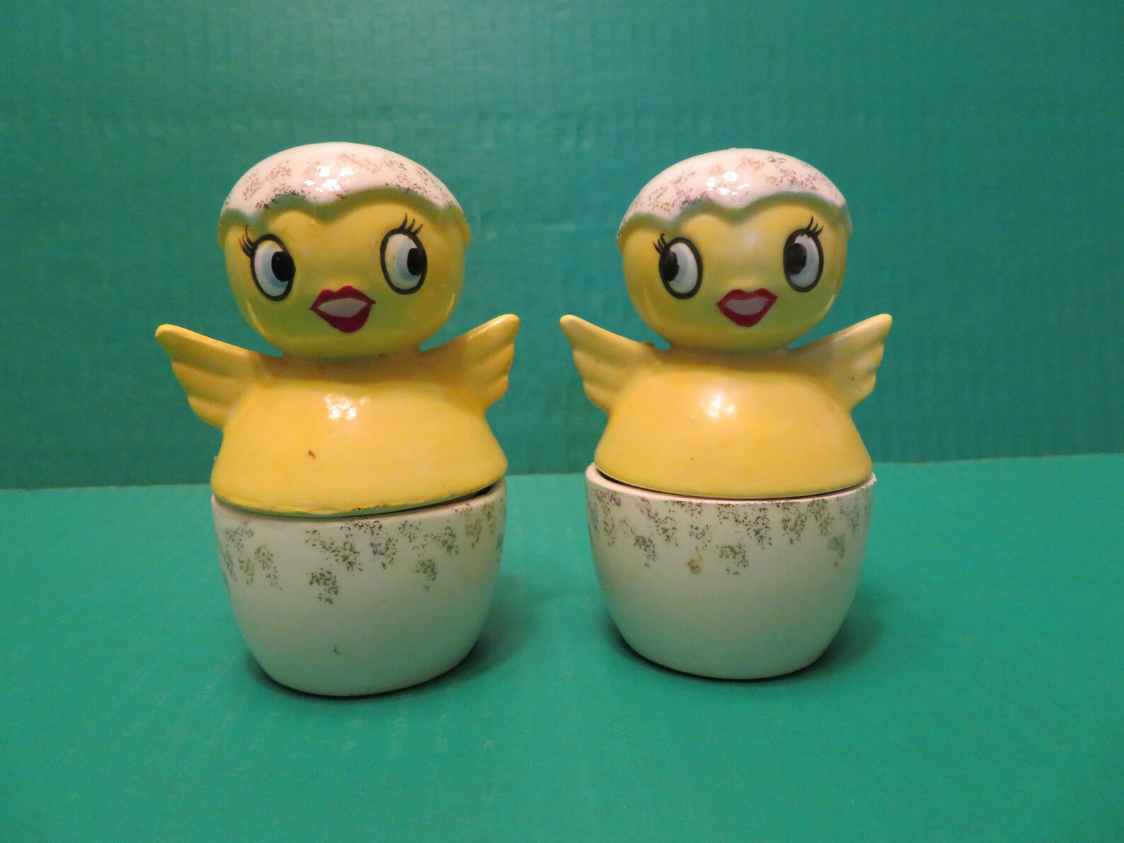 Holt Howard Easter Chicks Salt and Pepper Shaker Set of Two Etsy