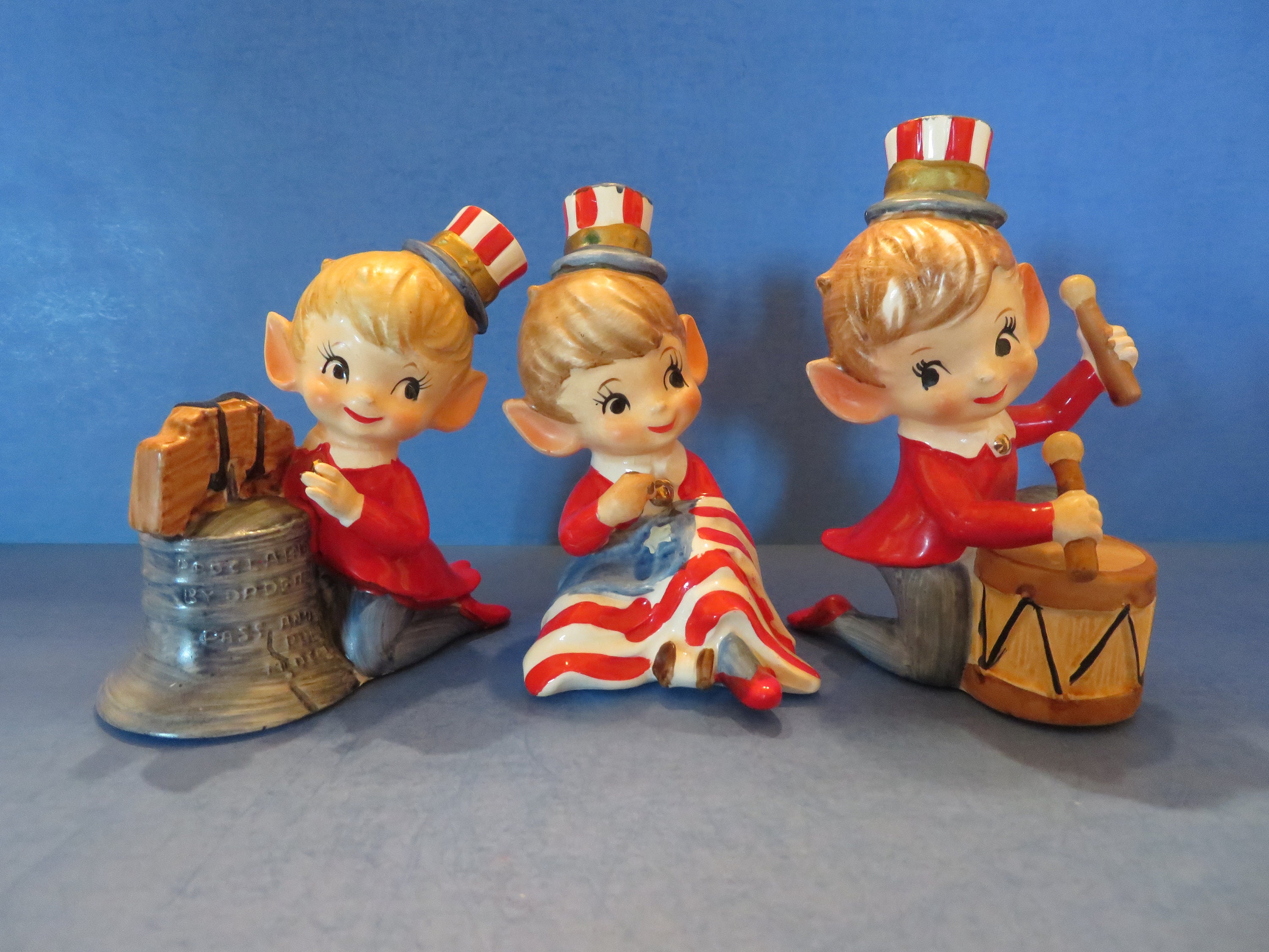 Vintage Japan 4th of July Pixie Set of 3 - Ready for Booming