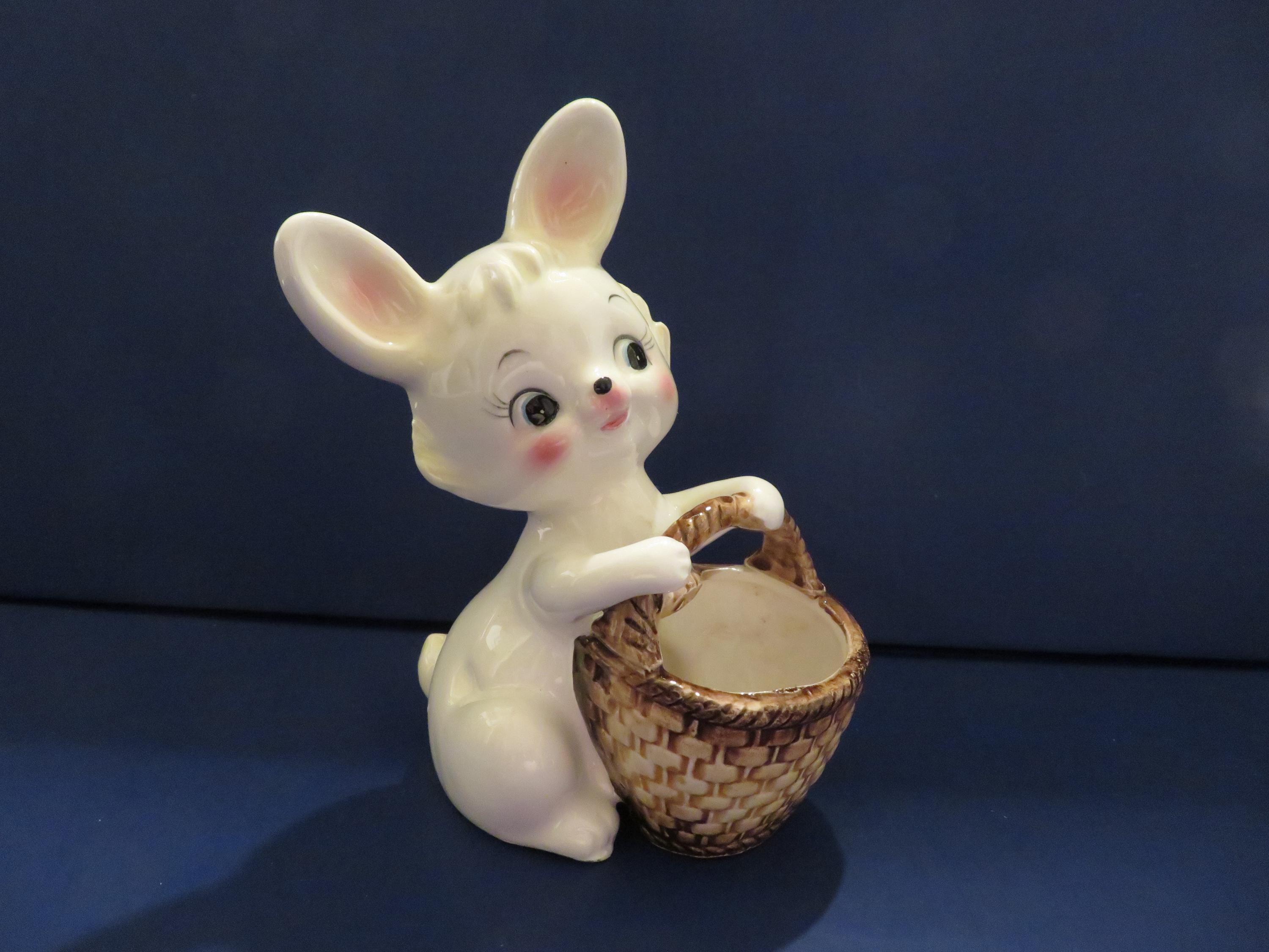 レフトン　ヴィンテージ　ラビットプランター Lefton Bunny Planter - Etsy