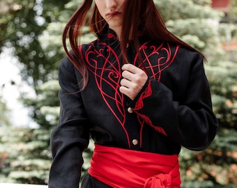 Elven costume "High King". Elven wedding costume for men. Elven tunic. For LARPer, Ren Fairs, Reenactments, Geek Wedding. Fantasy LARP.