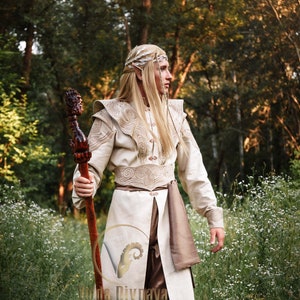 Fantasy elven costume  "King of the Woodland Realm".  Fantasy LARP costume. Elven outfit. Wedding mens dress.