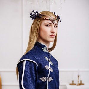 Costume "Clans of Sea-elves". Elven Lord fantasy costume. Elven wedding costume. Fantasy elven tunic.