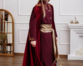 Fantasy costume &quot;Lord of the Valley&quot;. Elven Lord fantasy costume. LARP costume. Elven wedding costume.