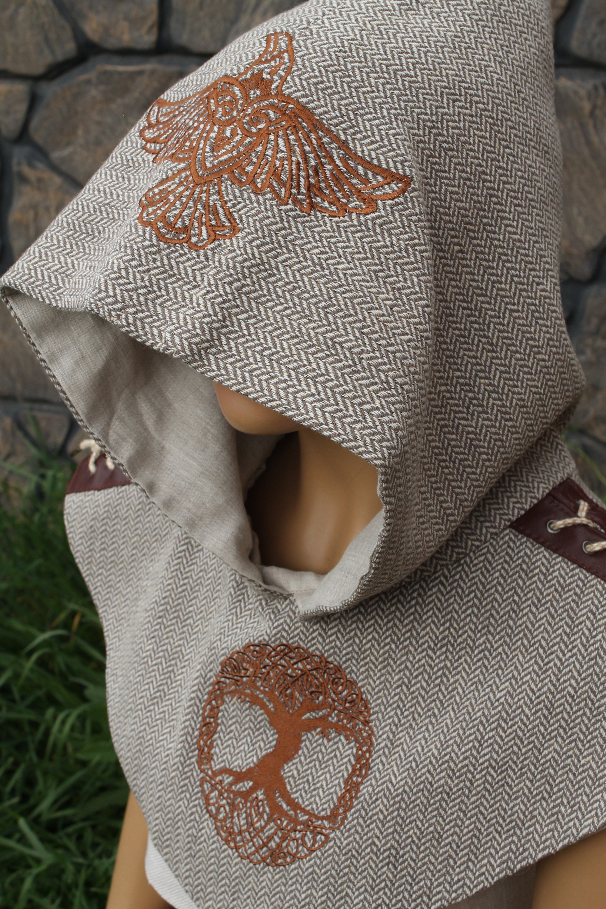 Handmade Viking Hood Jarl's son . Hood for Etsy