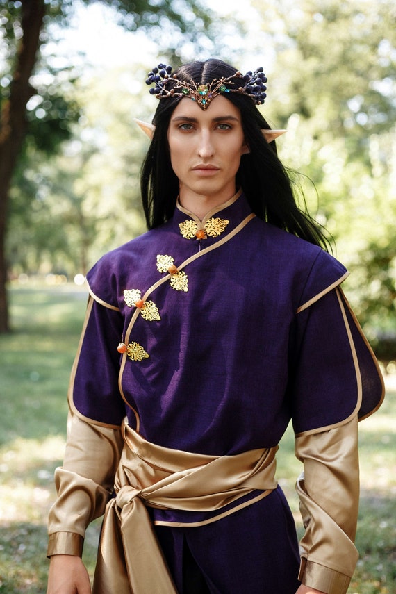 Elf Medieval Lord Outfit Fantasy Elf Costume Male Fantasy Elf
